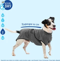 Royal Dry Badjas Voor Huisdieren – Absorberende Hondenbadjas – Extreem Duurzaam En Super Zacht – Ruglengte 40 Cm – Microfiber Chenille – Geschikt Voor Honden En Puppy’s – Maat S -Dierenwinkel 1185x1200 5