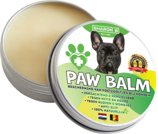 100% Natuurlijke Potenbalsem - Paw Balm - Voor Honden - Van 10-20 Kg - Beschermt Voetzooltjes - Tegen Kloven, Wondjes, Ontstekingen - Made In Holland -Dierenwinkel 1200x1017 1