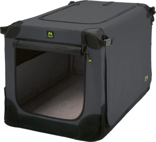 Maelson Soft Kennel - Robuuste Hondenbench Van Zacht Materiaal - Opvouwbare Kennel Met Stevig Stalen Binnenframe - Zwart/antraciet - XXS / XS / S / M / L / XL / XXL - 92 L -Dierenwinkel