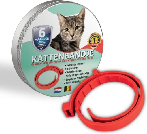 100% Natuurlijke Vlooienband - Katten - Rood - Zonder Fipronil, Flumetrine, Imidaclorid Of Diazinon - Mileuvriendelijk - Vlooien En Teken - Kattenbandje -Dierenwinkel 1200x1096 11