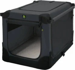 Maelson Soft Kennel - Robuuste Hondenbench Van Zacht Materiaal - Opvouwbare Kennel Met Stevig Stalen Binnenframe - Zwart/antraciet - XXS / XS / S / M / L / XL / XXL - 92 L -Dierenwinkel 1200x1117