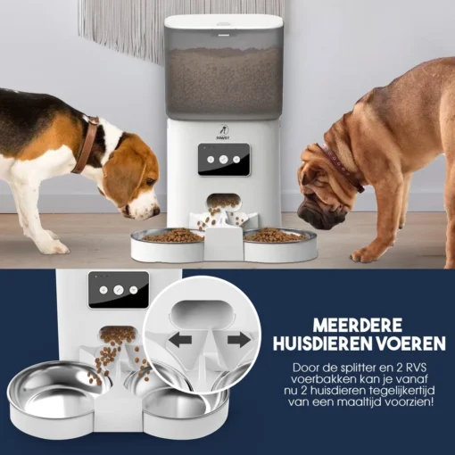 Pawsy® AR2 - Automatische Voerbak - Dubbele Voerbak - Automatische Voederbak Kat & Hond - WiFi Voerautomaat -Dierenwinkel 1200x1200 25