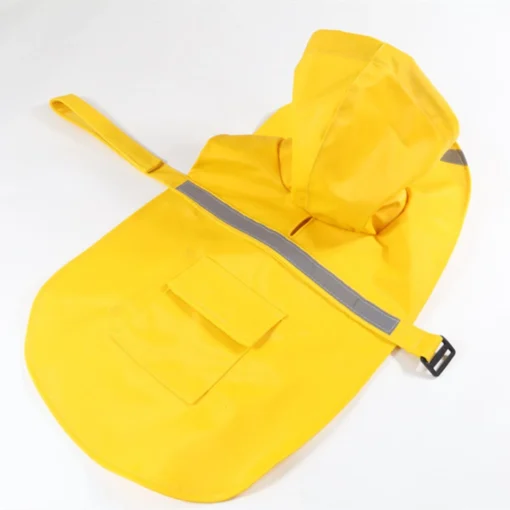 Waterproof Honden Regenjas Maat M - Poncho Voor Honden Met Reflectie Strip - GEEL -Dierenwinkel 1200x1200 910