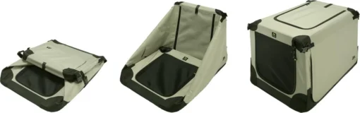 Maelson Soft Kennel - Robuuste Hondenbench Van Zacht Materiaal - Opvouwbare Kennel Met Stevig Stalen Binnenframe - Zwart/antraciet - XXS / XS / S / M / L / XL / XXL - 92 L -Dierenwinkel