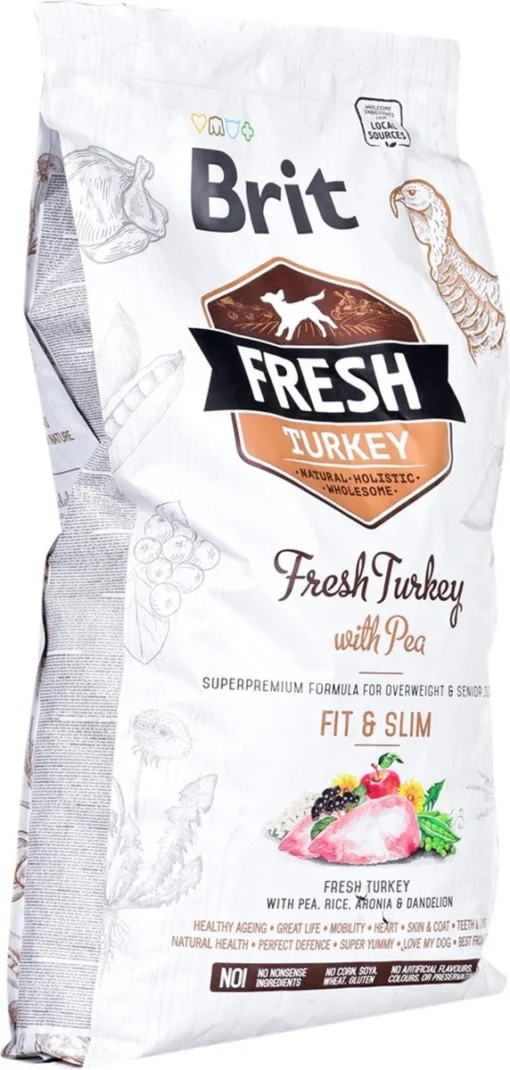 Brit Fresh Turkey & Pea Light Fit & Slim 12 Kg - Hond -Dierenwinkel