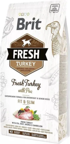 Brit Fresh Turkey & Pea Light Fit & Slim 12 Kg - Hond -Dierenwinkel 584x1200