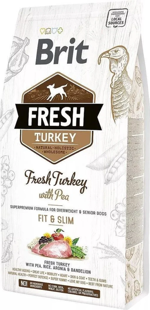 Brit Fresh Turkey & Pea Light Fit & Slim 12 Kg - Hond -Dierenwinkel