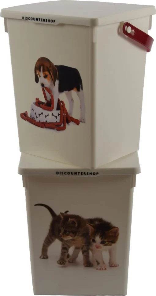 2 Stuks Voedselcontainer Kattenbak En Hondenbak-4liter - Kattencontainer - Katten- Honden -Dierenvoederbox -Dierenwinkel 634x1200 1