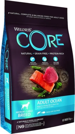 Wellness Core Grain Free Dog Ocean Zalm&Tonijn - Hondenvoer - 10 Kg -Dierenwinkel 677x1200