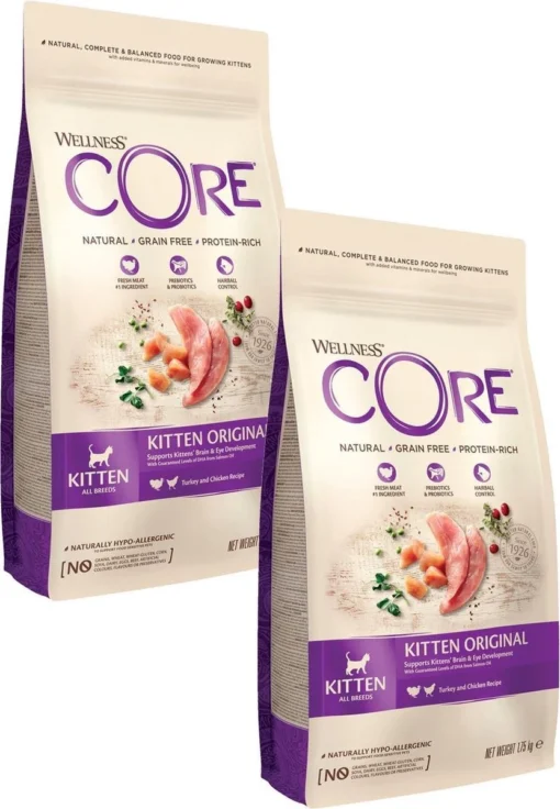 Wellness Core Grain Free Kitten Kalkoen&Kip - Kattenvoer - 2 X 1.75 Kg -Dierenwinkel 831x1200 1