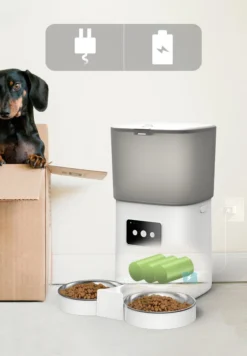 Pawsy® AR2 - Automatische Voerbak - Dubbele Voerbak - Automatische Voederbak Kat & Hond - WiFi Voerautomaat -Dierenwinkel 833x1200