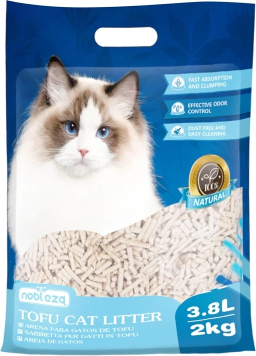 Nobleza 48REM - Tofu Kattenbakvulling - Snel Absorberend - 3.8 L - Klontvormend - 2 Kg -Dierenwinkel 865x1200 1